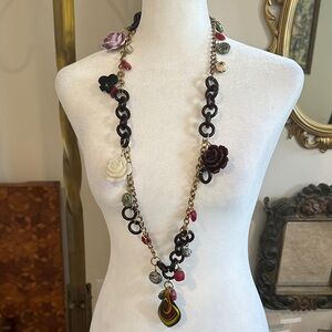 Vintage Rare Erickson Beamon Chunky Boho Charm Necklace